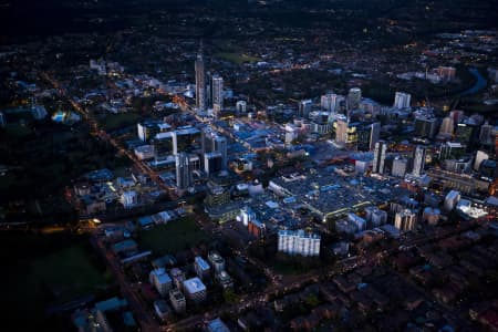 Aerial Image of PARRAMATTA DUSK AND NIGHT