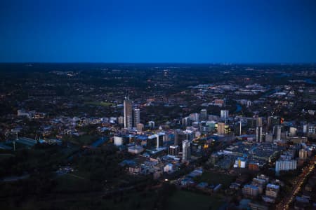 Aerial Image of PARRAMATTA DUSK AND NIGHT