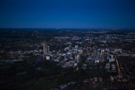 Aerial Image of PARRAMATTA DUSK AND NIGHT