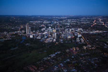 Aerial Image of PARRAMATTA DUSK AND NIGHT