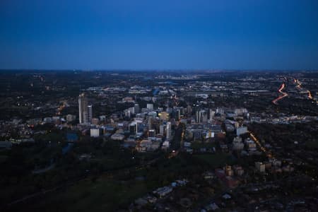 Aerial Image of PARRAMATTA DUSK AND NIGHT