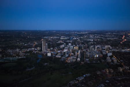 Aerial Image of PARRAMATTA DUSK AND NIGHT