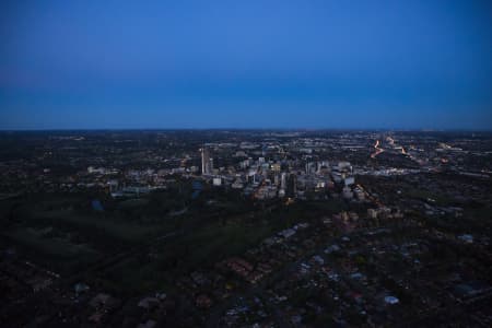 Aerial Photography Parramatta Dusk And Night Airview Online