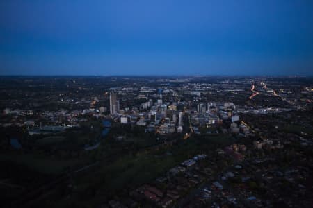 Aerial Image of PARRAMATTA DUSK AND NIGHT