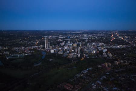 Aerial Image of PARRAMATTA DUSK AND NIGHT