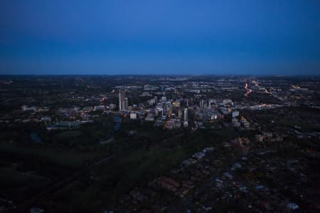 Aerial Image of PARRAMATTA DUSK AND NIGHT