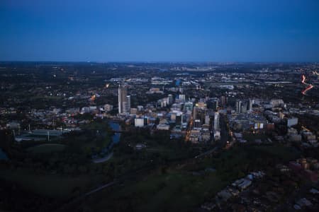 Aerial Image of PARRAMATTA DUSK AND NIGHT