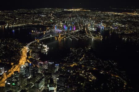 Aerial Image of NORTH SYDNEY VIVID NIGHT SHOOT