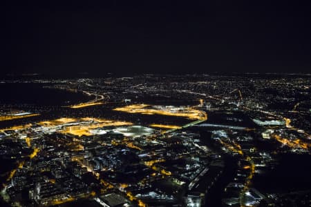 Aerial Image of SYDNEY AIRPORT NIGHT SHOT