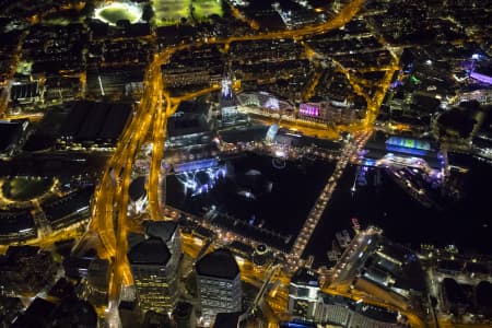Aerial Image of DARLING HARBOUR NIGHT SHOOT AT VIVID