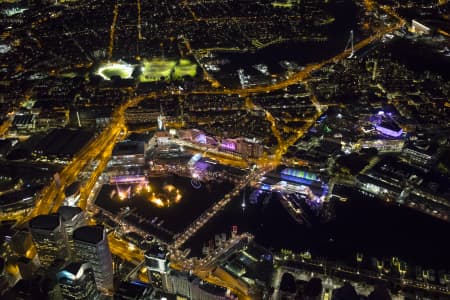 Aerial Image of DARLING HARBOUR NIGHT SHOOT AT VIVID