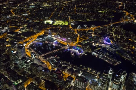 Aerial Image of DARLING HARBOUR NIGHT SHOOT AT VIVID