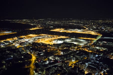Aerial Image of SYDNEY AIRPORT NIGHT SHOT
