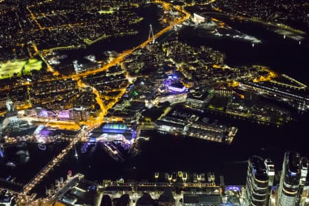 Aerial Image of DARLING HARBOUR NIGHT SHOOT AT VIVID