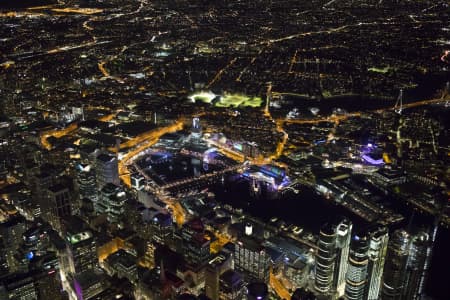 Aerial Image of DARLING HARBOUR NIGHT SHOOT AT VIVID