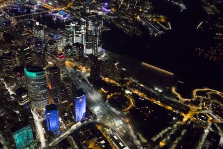 Aerial Image of BARANGAROO NIGHT SHOT AT VIVID