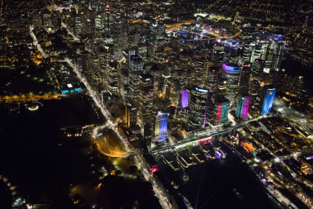 Aerial Image of SYDNEY CBD VIVID