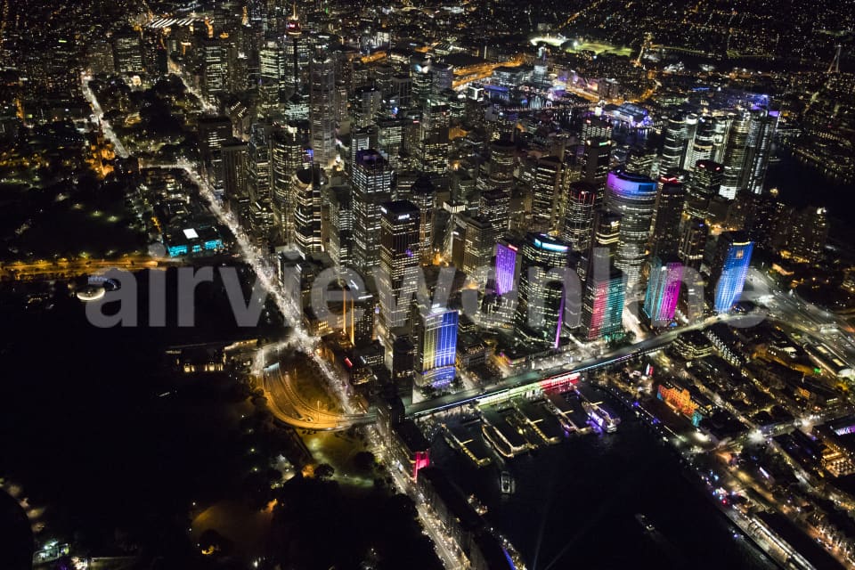 Aerial Image of Sydney CBD Vivid