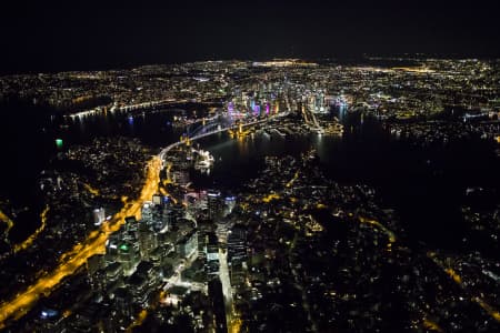 Aerial Image of NORTH SYDNEY VIVID NIGHT SHOOT