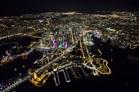Aerial Image of DARLING HARBOUR NIGHT SHOOT AT VIVID