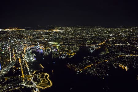 Aerial Image of DARLING HARBOUR NIGHT SHOOT AT VIVID