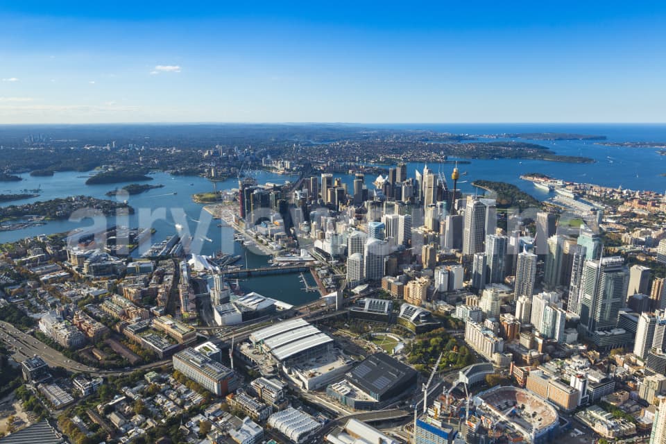 Aerial Image of Darling Harbour To Sydney CBD