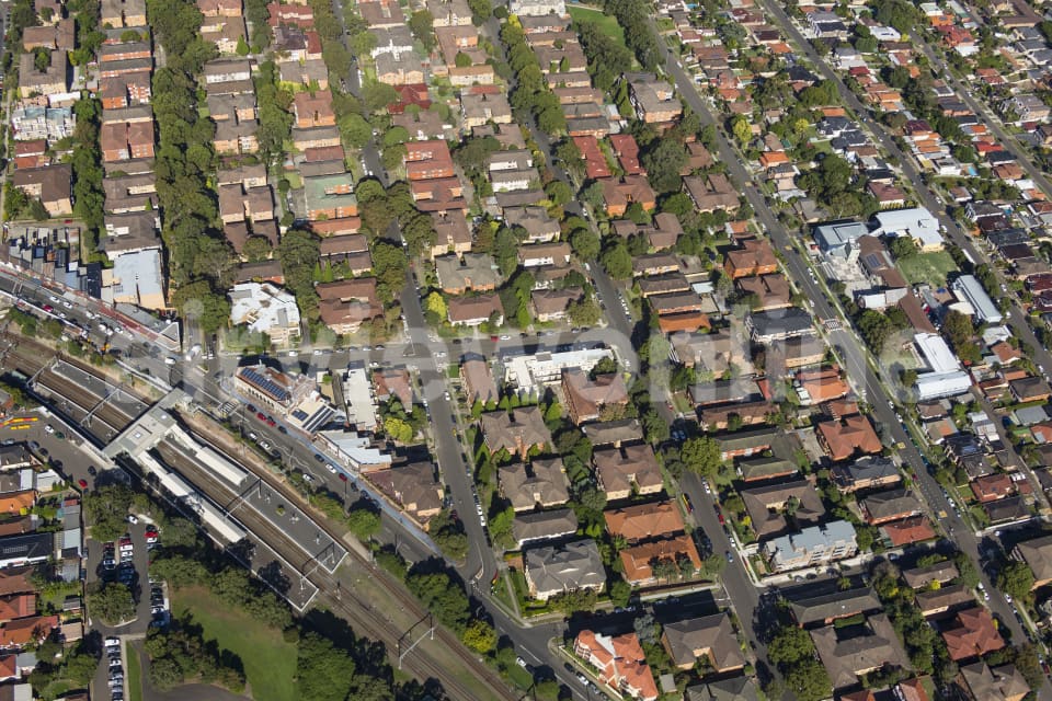 Aerial Image of Allawah Station Hurstville