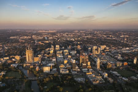 Aerial Image of PARRAMATTA DUSK