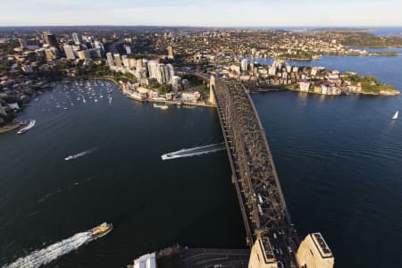 Aerial Image of AFTERNOON SYDNEY HARBOUR BRIDGE