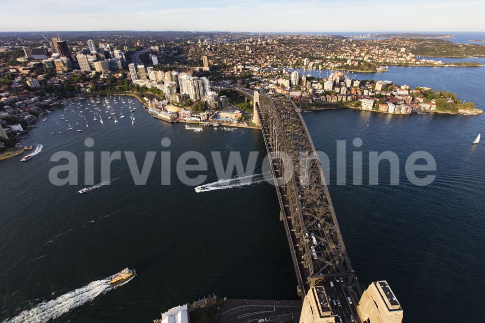 Aerial Image of Afternoon Sydney Harbour Bridge