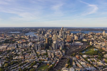 Aerial Image of AFTERNOON SYDNEY CBD FROM THE SOUTH