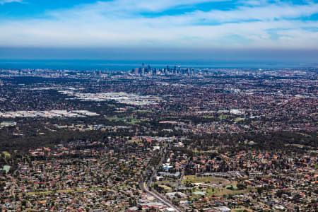 Aerial Image of BUNDOORA TO MELBOURNE