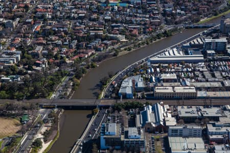 Aerial Image of RAILWAY BRIDGE IN SOUTH YARRA.