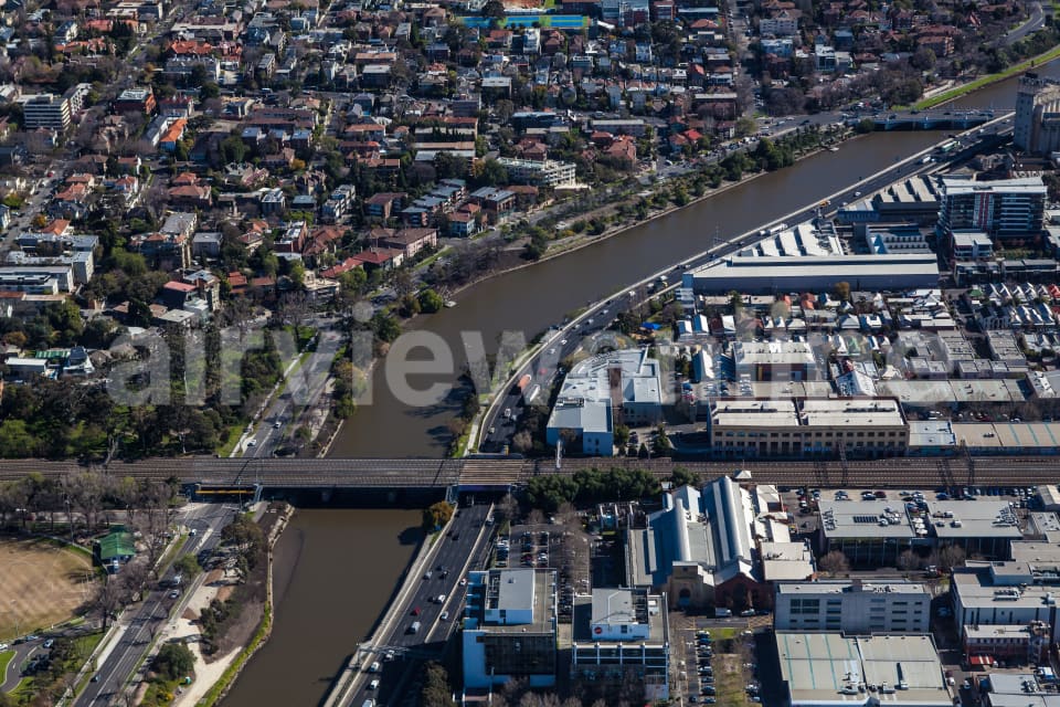 Aerial Image of Railway Bridge In South Yarra