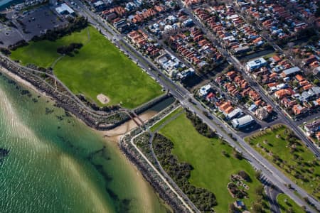 Aerial Image of JOHN CRIBBES FOOTBRIDGE, ELWOOD.