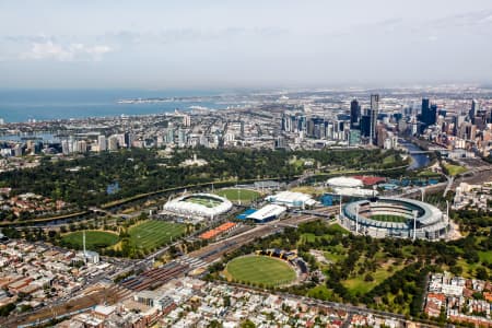 Aerial Image of MELBOURNE FROM THE EAST.