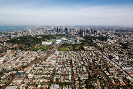 Aerial Image of MELBOURNE FROM THE EAST.