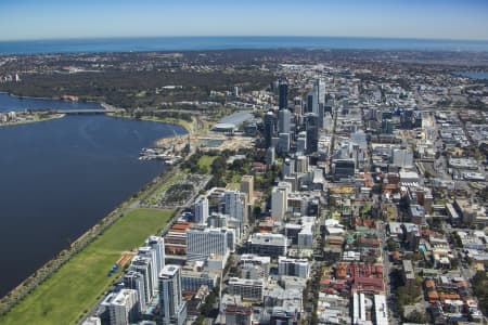 Aerial Image of EAST PERTH TO PERTH CBD