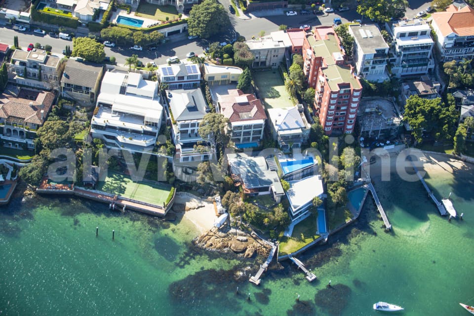 Aerial Image of Wolseley Road, Point Piper