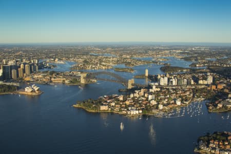 Aerial Image of SYDNEY HARBOUR DAWN