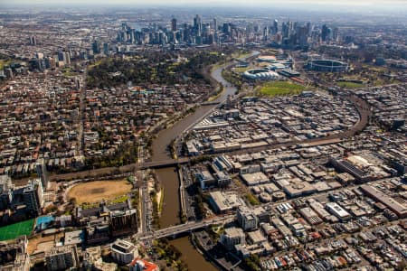 Aerial Image of SOUTH YARRA AND MELBOURNE