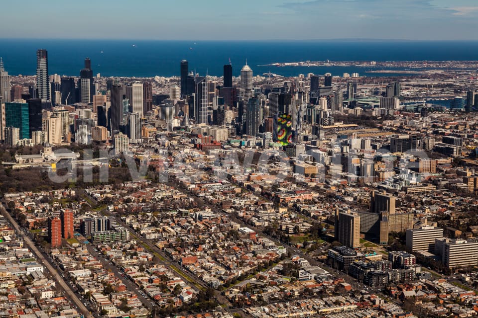 Aerial Image of Carlton And Melbourne