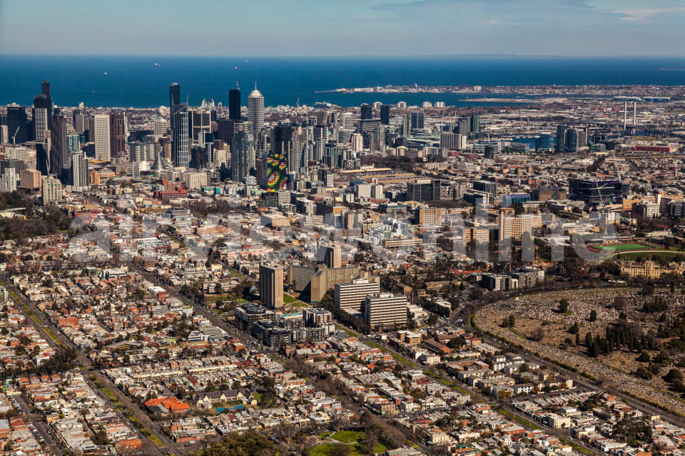 Aerial Image of Carlton And Melbourne