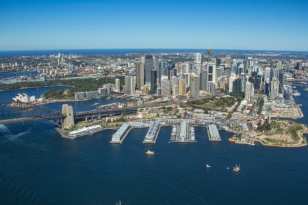 Aerial Image of WALSH BAY, MILLERS POINT & HARBOUR BRIDGE