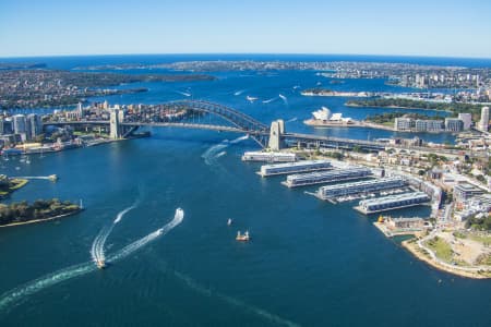 Aerial Image of WALSH BAY, MILLERS POINT & HARBOUR BRIDGE