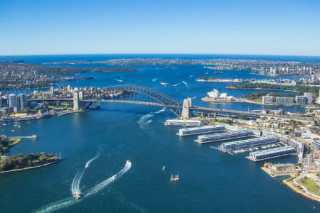 Aerial Image of WALSH BAY, MILLERS POINT & HARBOUR BRIDGE