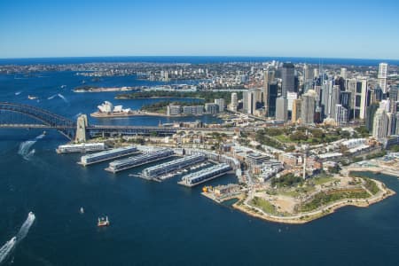 Aerial Image of WALSH BAY, MILLERS POINT & HARBOUR BRIDGE