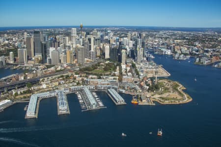 Aerial Image of WALSH BAY, MILLERS POINT & HARBOUR BRIDGE