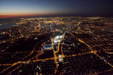 Aerial Image of MELBOURNE AT NIGHT