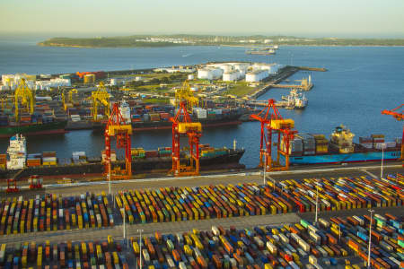 Aerial Image of PORT BOTANY - DAWN